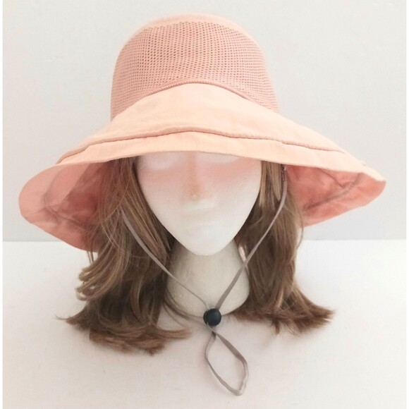 NEW Karfil Hats Wide Brim Packable Lt Melon Cotton Breathable Chin Strap - Picture 2 of 11